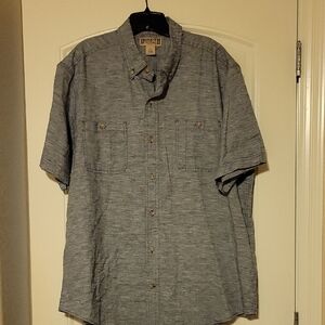 Duluth Trading Co Men's Casual Gray Button Down Shirt. Size Xl
